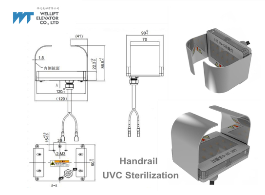 Анти- лампа стерилизации COVID 19 UVC для эскалатора пассажира