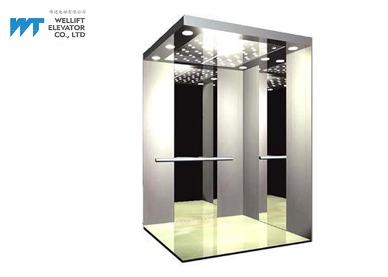 Красивый прочный лифт подъема пассажира с кабиной финиша нержавеющей стали волосяного покрова зеркала