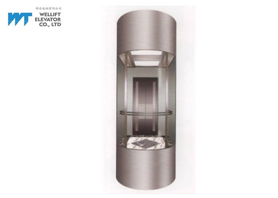 Семи круговые коммерчески стеклянные лифты, стандартная комната машины конфигурации меньше подъема